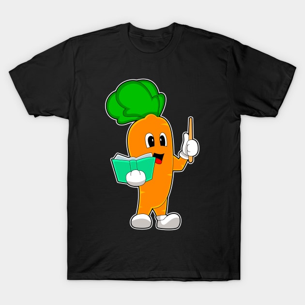 Carrot Teacher School book T-Shirt by Markus Schnabel